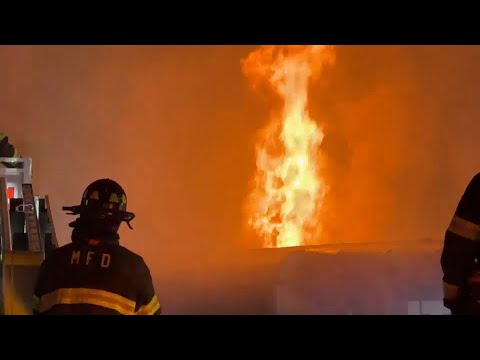 Fire Tears through bagel shop, Ralph's Italian Ice in Franklin Square on Long Island