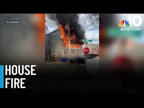 Firefighters battle flames at Hyde Park triple decker