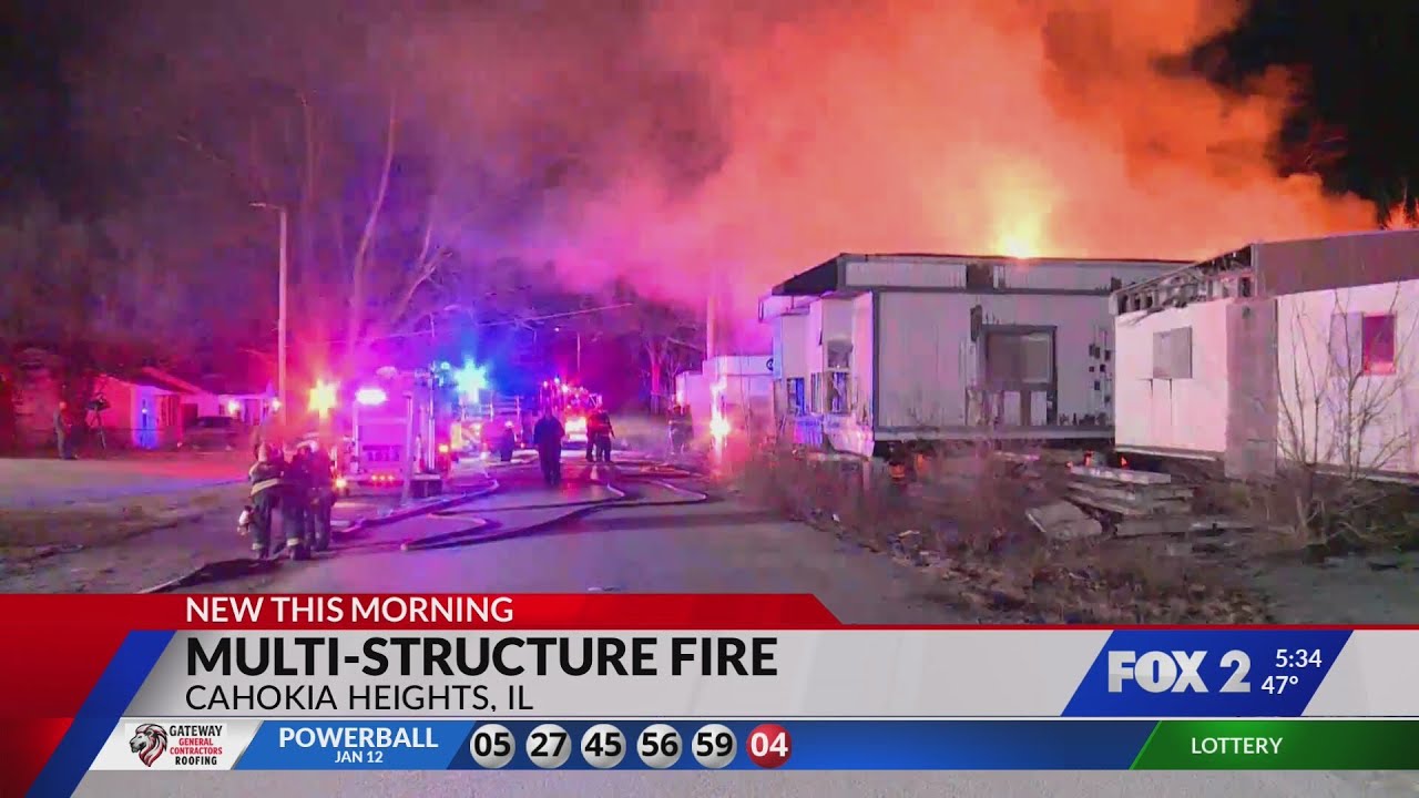 Multiple crews respond to intense fire in Cahokia Heights