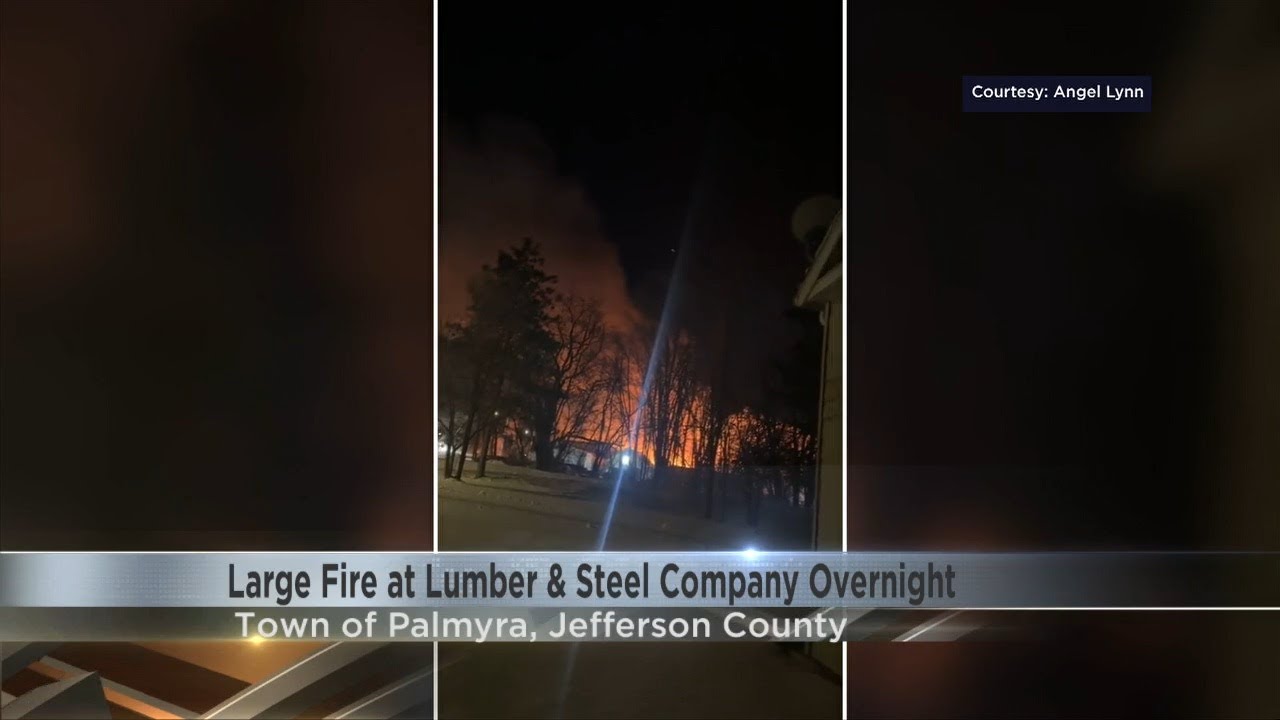 Massive fire destroys parts of Palmyra lumber yard; no injuries reported