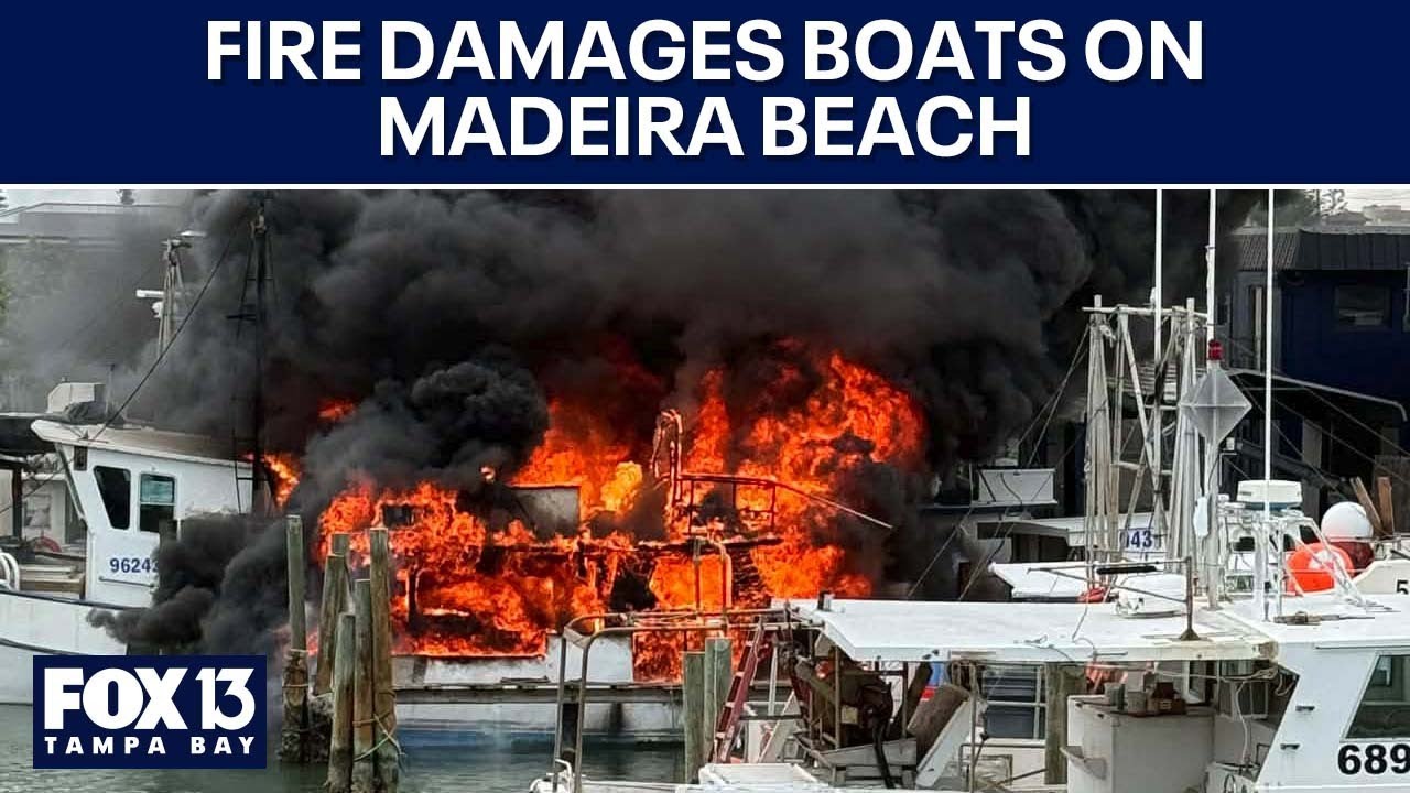 3 boats damaged in marina fire on Madeira Beach