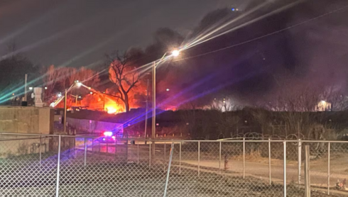 VIDEOS: Firefighters battle massive junkyard fire in Missouri Image