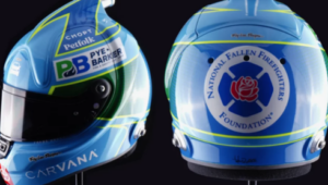 NASCAR’s Jimmie Johnson unveils ‘Helmet of Heroes’ tribute at DAYTONA 500 honoring fallen firefighters