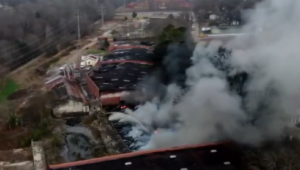 VIDEOS: Large industrial fire burns in South Carolina