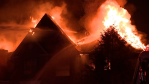 Home in Ohio destroyed by fire, crews battle intense flames