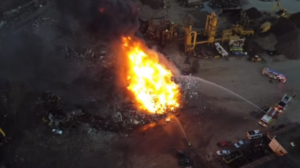 VIDEOS: Crews fight fire at Michigan metal recycling center for over 10 hours