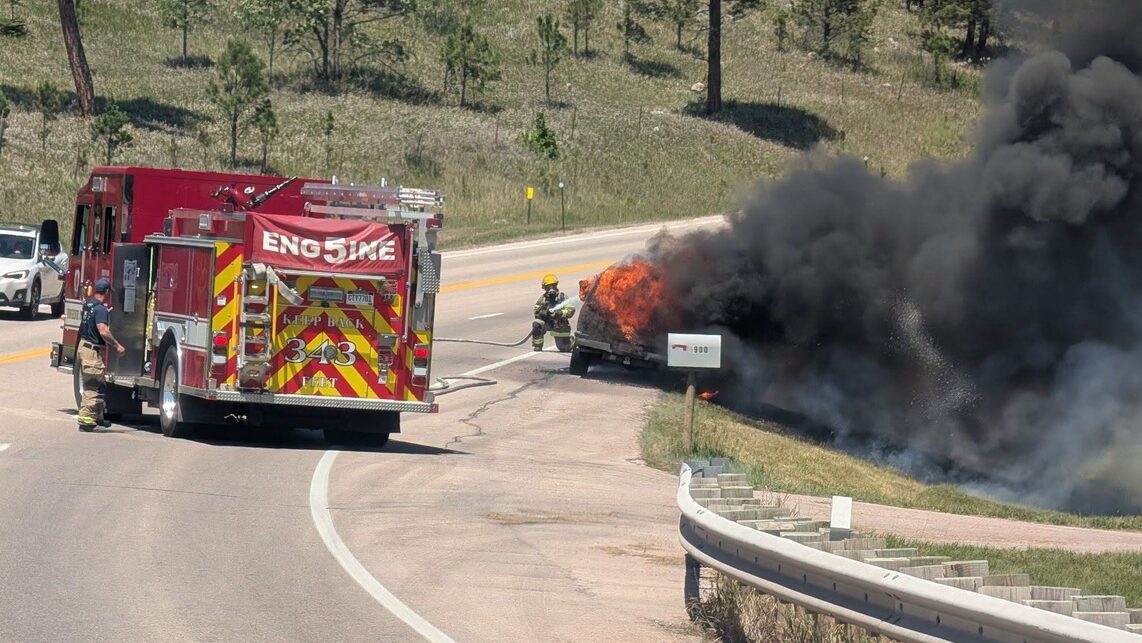 Fire Crews Respond to Vehicle Fire on Highway 44 West