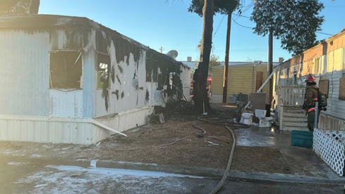 2 hospitalized after mobile home fire in Las Vegas - Daily Dispatch